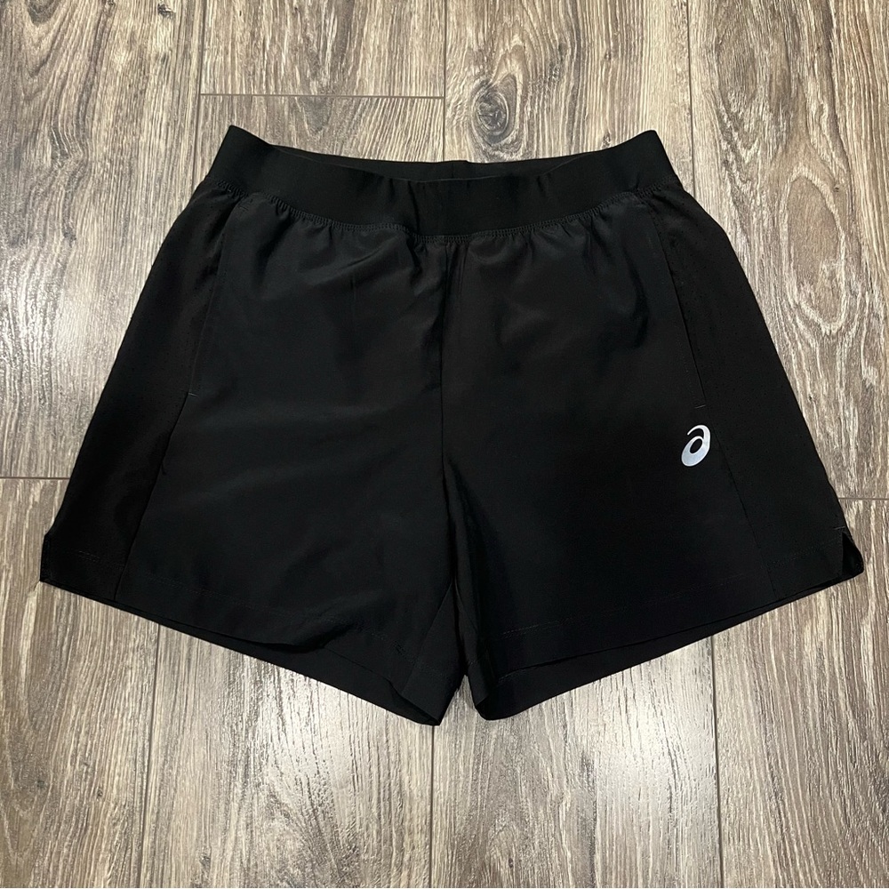 🍎 3/$30 Asics Black Running Athletic Shorts with Pockets